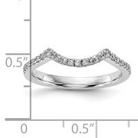 14K White Gold 0.25 Carat Lab Grown Diamond VS SI+ G+ Complete Wedding Band view 3