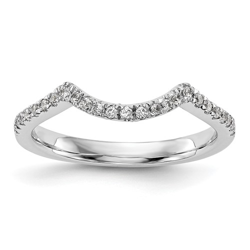 14K White Gold 0.25 Carat Lab Grown Diamond VS SI+ G+ Complete Wedding Band