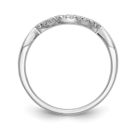 14k White Gold Diamond Wedding Band