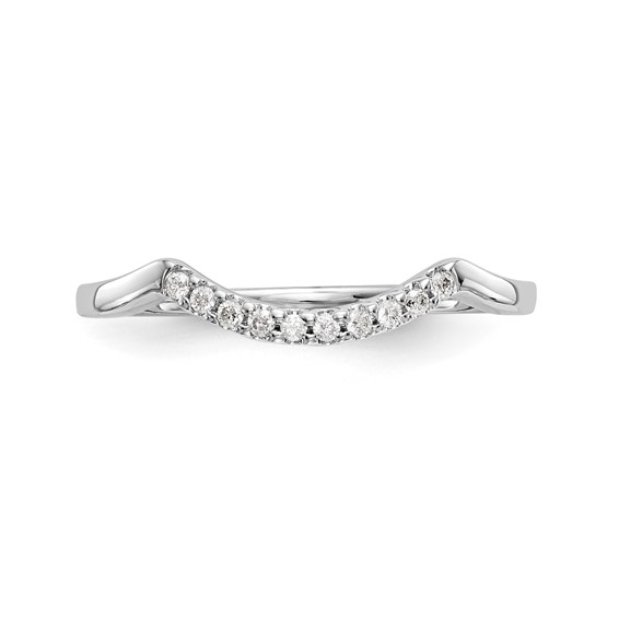 14k White Gold Diamond Wedding Band