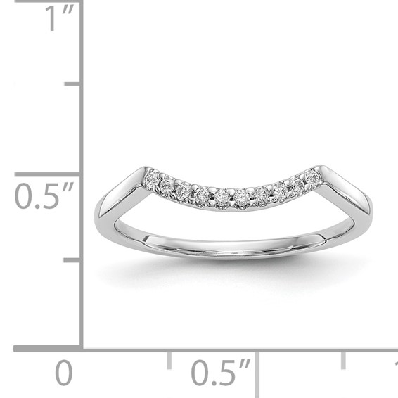 14k White Gold Diamond Wedding Band