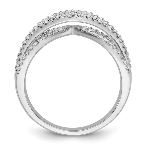 Peg Set Diamond Semi-mount Criss-Cross Engagement Rings