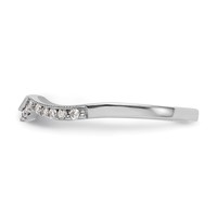 14K White Gold 0.12 Carat Lab Grown Diamond VS SI+ G+ Complete Wedding Band view 4