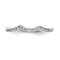 14K White Gold 0.12 Carat Lab Grown Diamond VS SI+ G+ Complete Wedding Band view 5