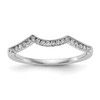 14K White Gold 0.12 Carat Lab Grown Diamond VS SI+ G+ Complete Wedding Band view 1