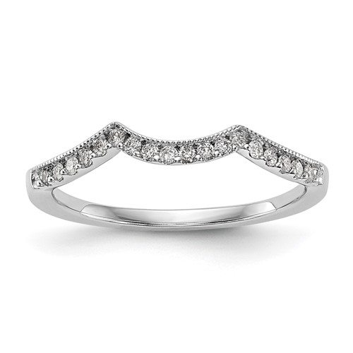 14K White Gold 0.12 Carat Lab Grown Diamond VS SI+ G+ Complete Wedding Band