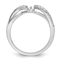 14K White Gold 0.17 Carat Lab Grown Diamond VS SI+ G+ Semi Mount Peg Set Engagment Ring view 3
