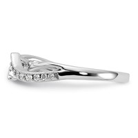 14K White Gold 0.17 Carat Lab Grown Diamond VS SI+ G+ Semi Mount Peg Set Engagment Ring view 4