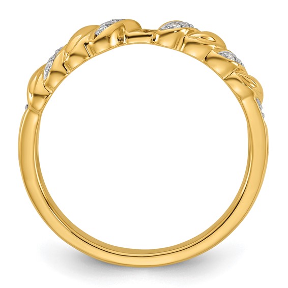 14k Twist Peg Set 1/20 carat Diamond Semi-mount Engagement Ring