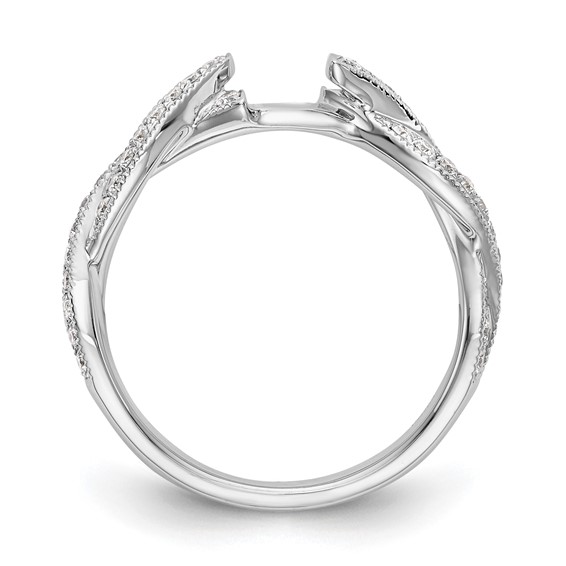 Peg Set Diamond Semi-mount Criss-Cross Engagement Rings