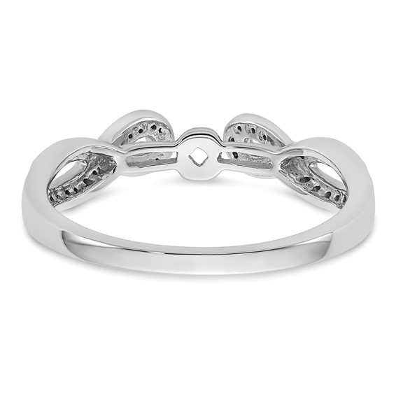 Peg Set Diamond Semi-mount Criss-Cross Engagement Rings