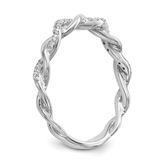 Peg Set Diamond Semi-mount Criss-Cross Engagement Rings