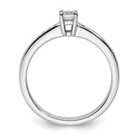 14K White Gold 0.33 Carat Lab Grown Diamond VS SI+ G+ Round Complete Channel Set Shared Prong Engagement Ring view 2