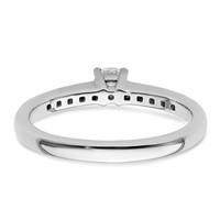 14K White Gold 0.33 Carat Lab Grown Diamond VS SI+ G+ Round Complete Channel Set Shared Prong Engagement Ring view 5