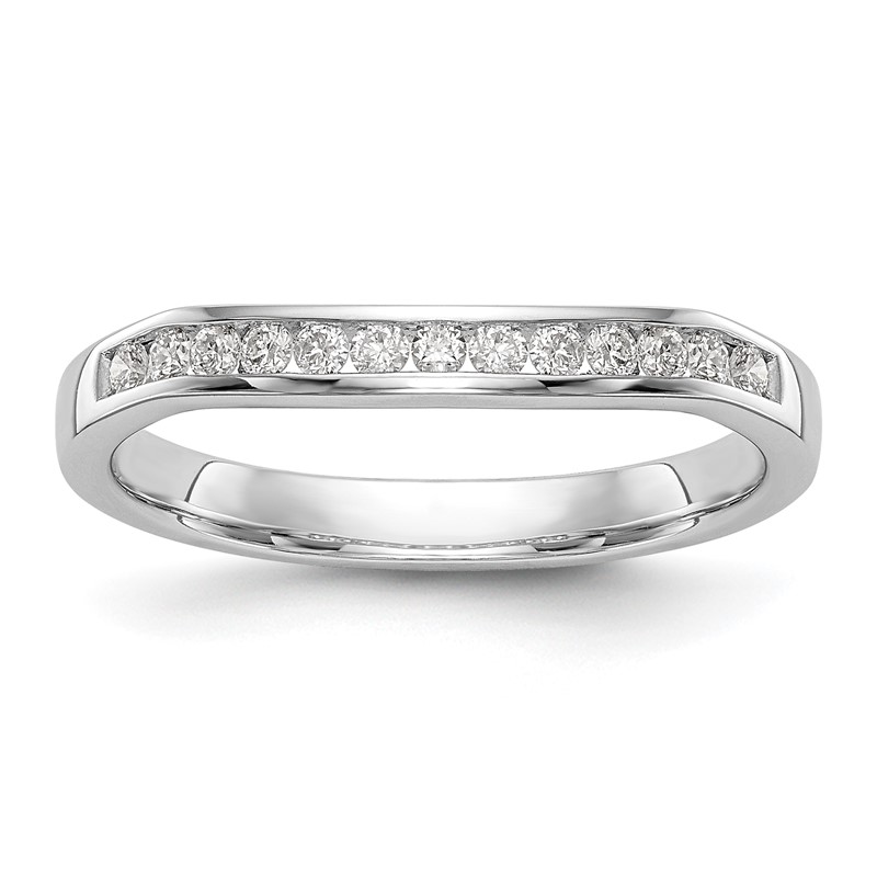 14K White Gold Lab Grown Diamond VS/SI+ G+ Wedding Band
