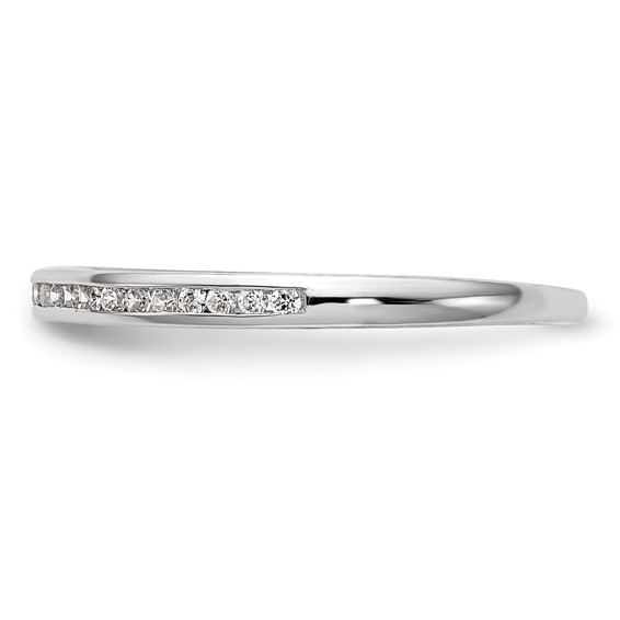 14k White Gold Diamond Wedding Band