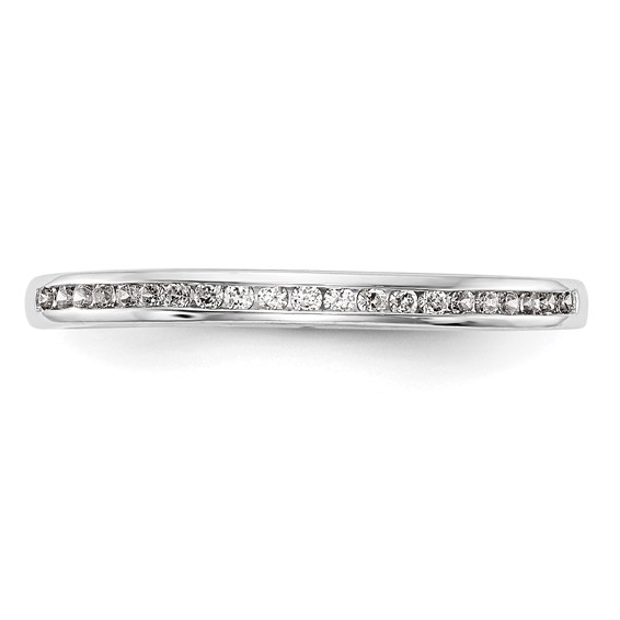 14k White Gold Diamond Wedding Band