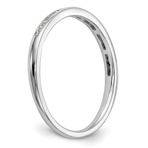 14k White Gold Diamond Wedding Band
