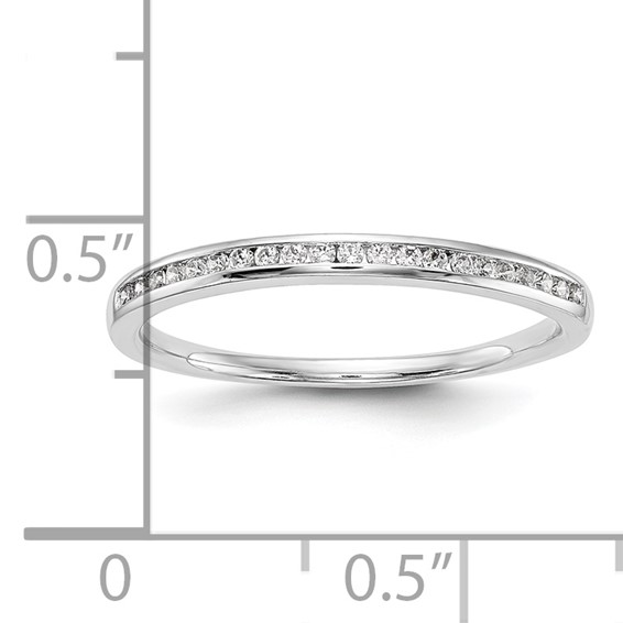 14k White Gold Diamond Wedding Band
