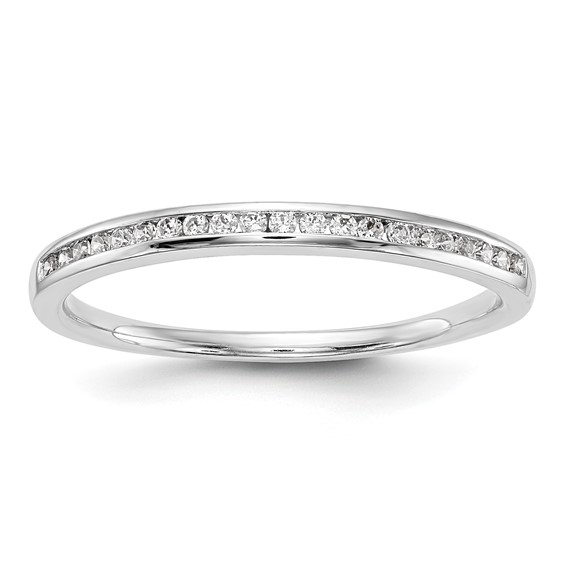 14k White Gold Diamond Wedding Band