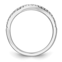 14K White Gold 0.20 Carat Lab Grown Diamond VS SI+ G+ Complete Wedding Band view 3