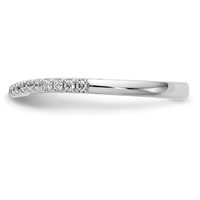 14K White Gold 0.20 Carat Lab Grown Diamond VS SI+ G+ Complete Wedding Band view 4