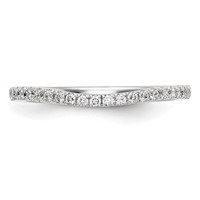 14K White Gold 0.20 Carat Lab Grown Diamond VS SI+ G+ Complete Wedding Band view 5