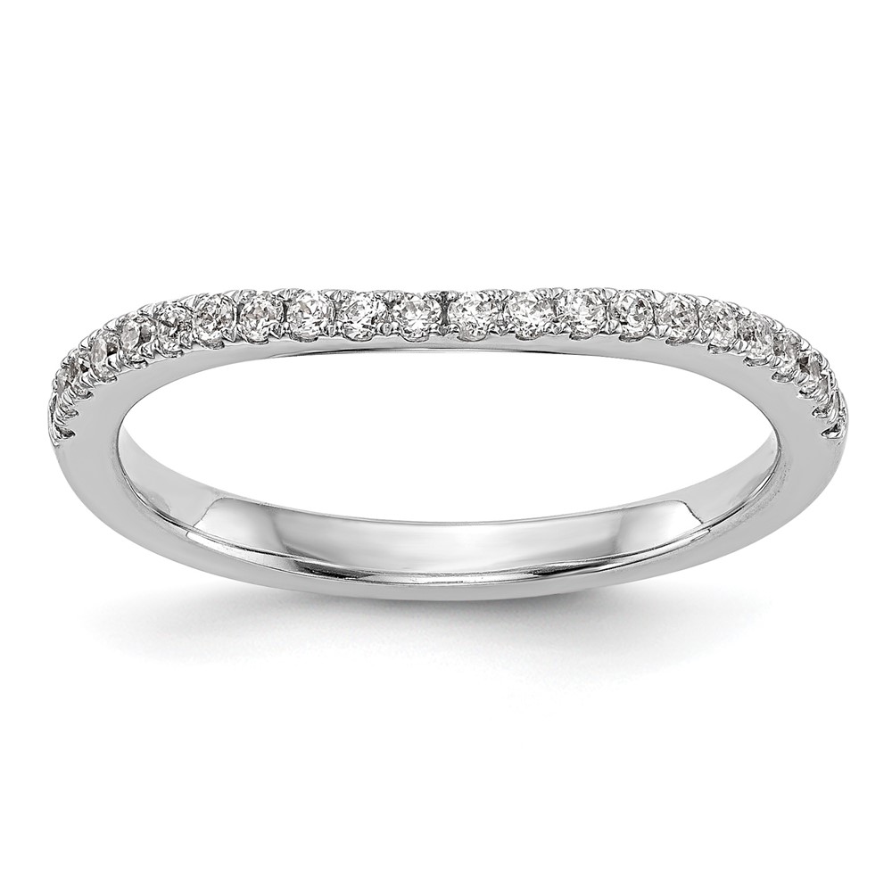 14K White Gold 0.20 Carat Lab Grown Diamond VS SI+ G+ Complete Wedding Band
