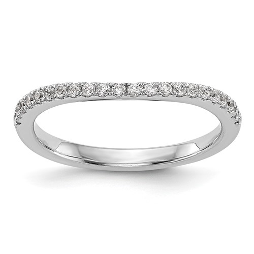 14K White Gold 0.20 Carat Lab Grown Diamond VS SI+ G+ Complete Wedding Band