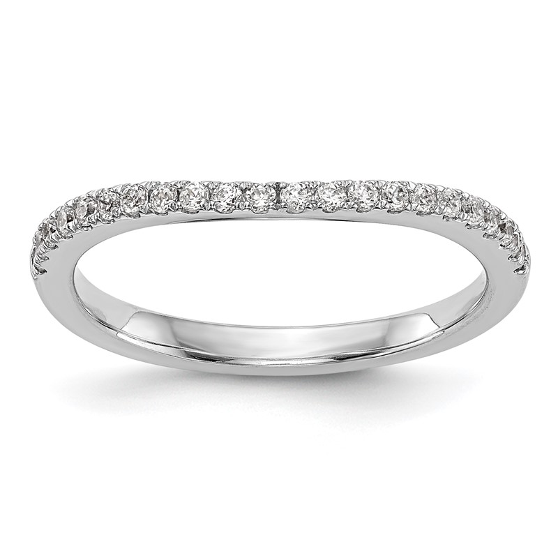 14k White Gold 1/5 carat Lab Grown Diamond VS/SI+ G+ Complete Wedding Band