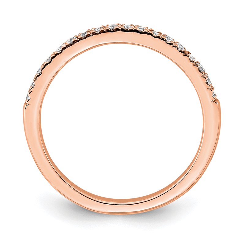 True Origin 14K Rose Gold 1/5 carat Lab Grown Diamond VS  D E F  Wedding Band