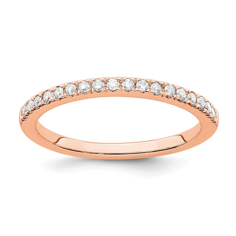 True Origin 14K Rose Gold 1/5 carat Lab Grown Diamond VS  D E F  Wedding Band