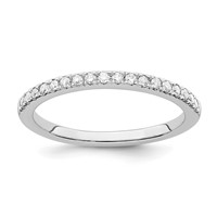 True Origin 14K White Gold 0.20 Carat Lab Grown Diamond VS+ F+ Complete Wedding Band view 1