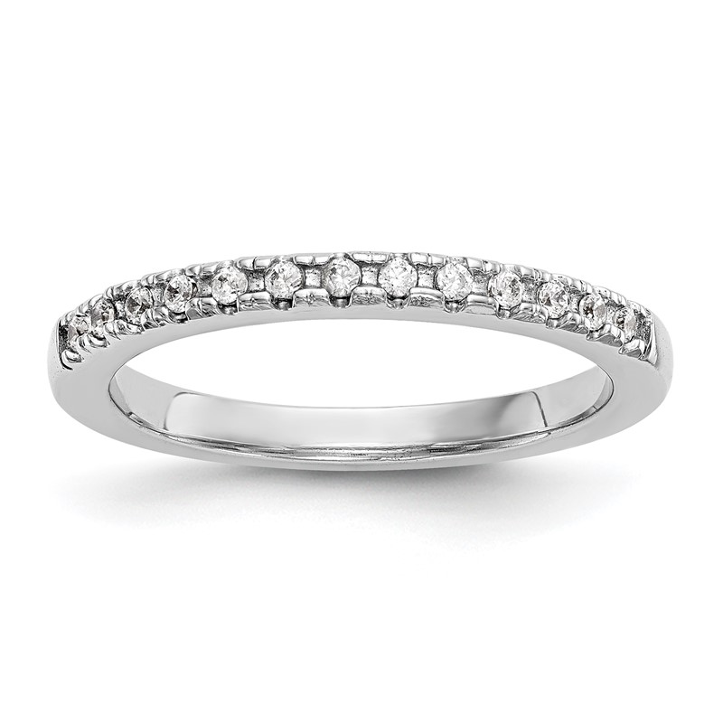 14K White Gold Lab Grown Diamond VS/SI+ G+ Wedding Band