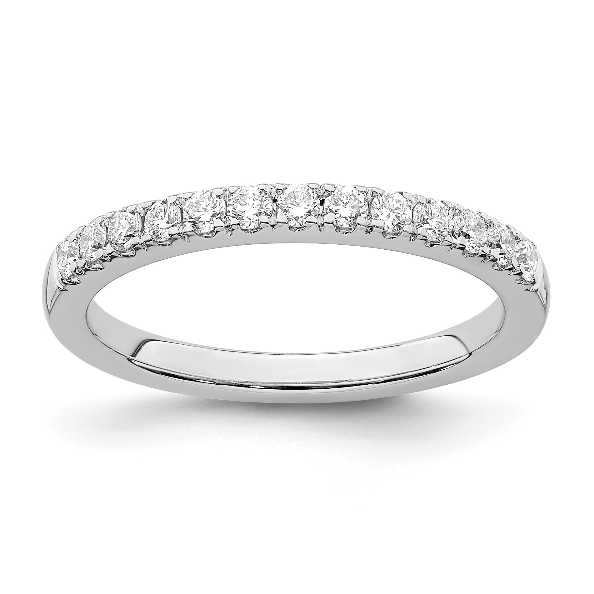 True Origin 14K White Gold 1/3 carat Lab Grown Diamond VS  D E F  Wedding Band (RM2593B-033-WLD)