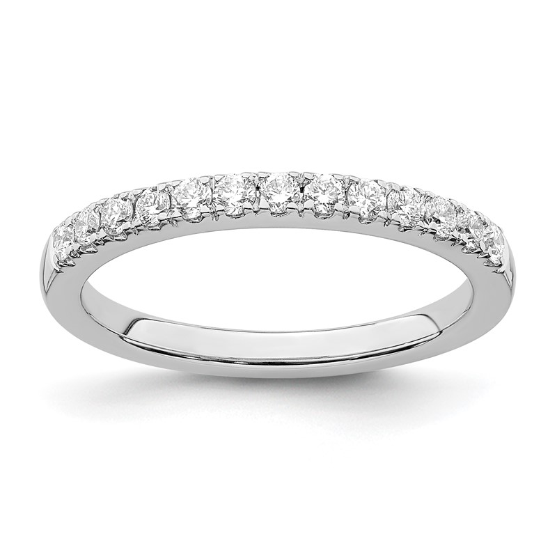 True Origin 14K White Gold 1/3 carat Lab Grown Diamond VS  D E F  Wedding Band
