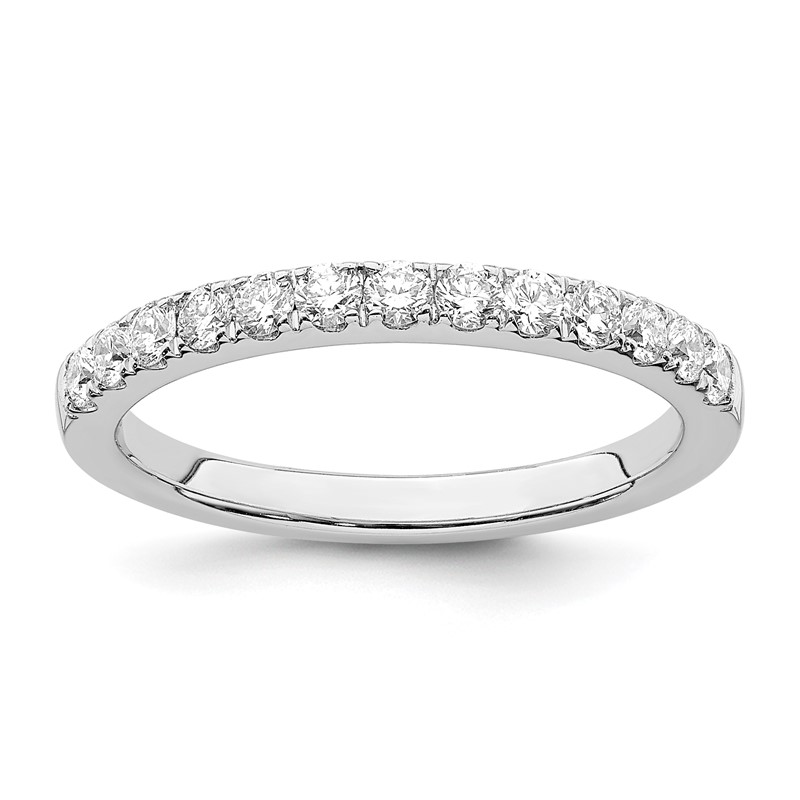 True Origin 14K White Gold 1/2 carat Lab Grown Diamond VS  D E F  Wedding Band