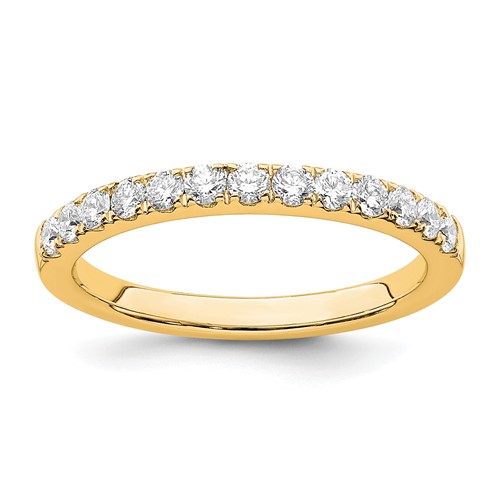 True Origin 14K Yellow Gold 0.50 Carat Lab Grown Diamond VS+ F+ Complete Wedding Band