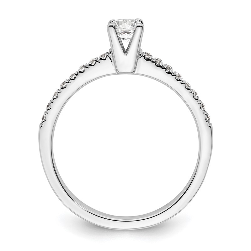 14K White Gold Lab Grown Diamond VS/SI+ G+ Complete Engagement Ring