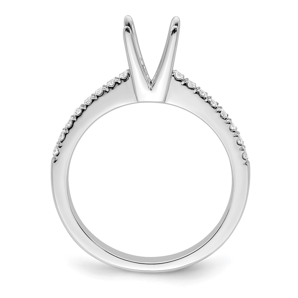 True Origin 14K White Gold 1/5 carat Lab Grown Diamond VS  D E F  Semi Mount Round Engagement Ring (RM2593E-050-WLD)