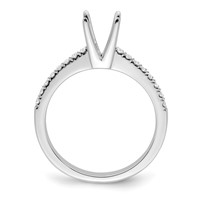 True Origin 14K White Gold 0.20 Carat Lab Grown Diamond VS+ F+ Semi-Mount Round Engagement Ring view 2