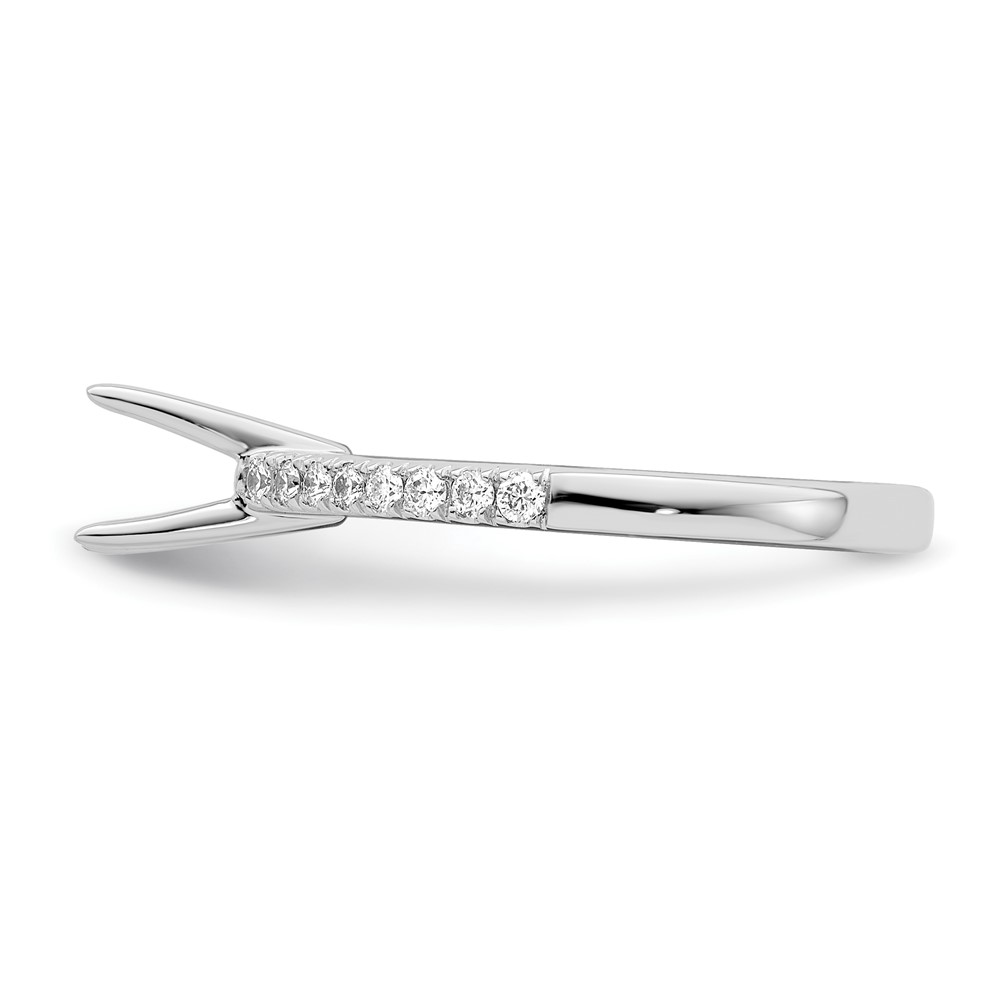 True Origin 14K White Gold 1/5 carat Lab Grown Diamond VS  D E F  Semi Mount Round Engagement Ring (RM2593E-050-WLD)
