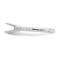 True Origin 14K White Gold 0.20 Carat Lab Grown Diamond VS+ F+ Semi-Mount Round Engagement Ring view 3