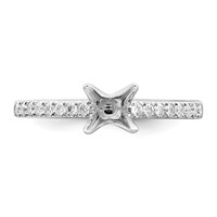 True Origin 14K White Gold 0.20 Carat Lab Grown Diamond VS+ F+ Semi-Mount Round Engagement Ring view 4