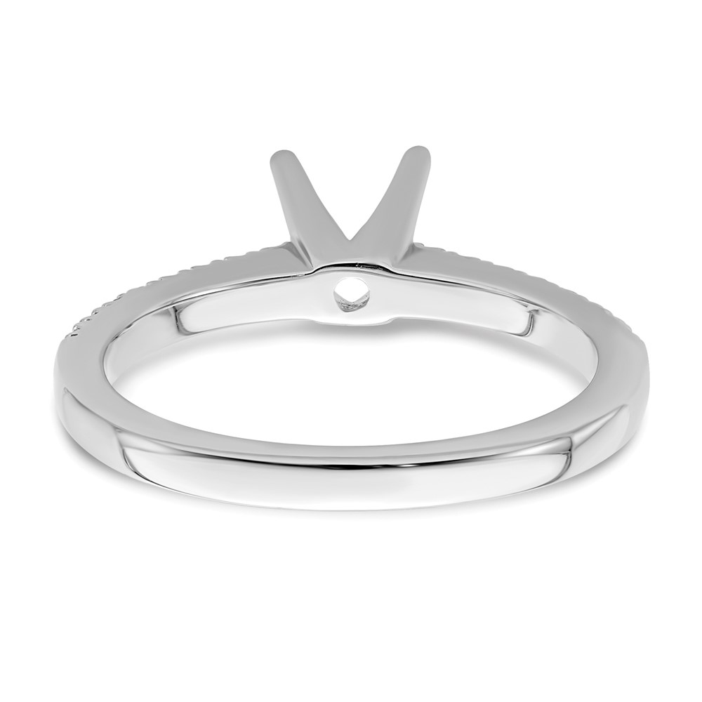 True Origin 14K White Gold 1/5 carat Lab Grown Diamond VS  D E F  Semi Mount Round Engagement Ring (RM2593E-050-WLD)