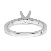 True Origin 14K White Gold 0.20 Carat Lab Grown Diamond VS+ F+ Semi-Mount Round Engagement Ring view 5