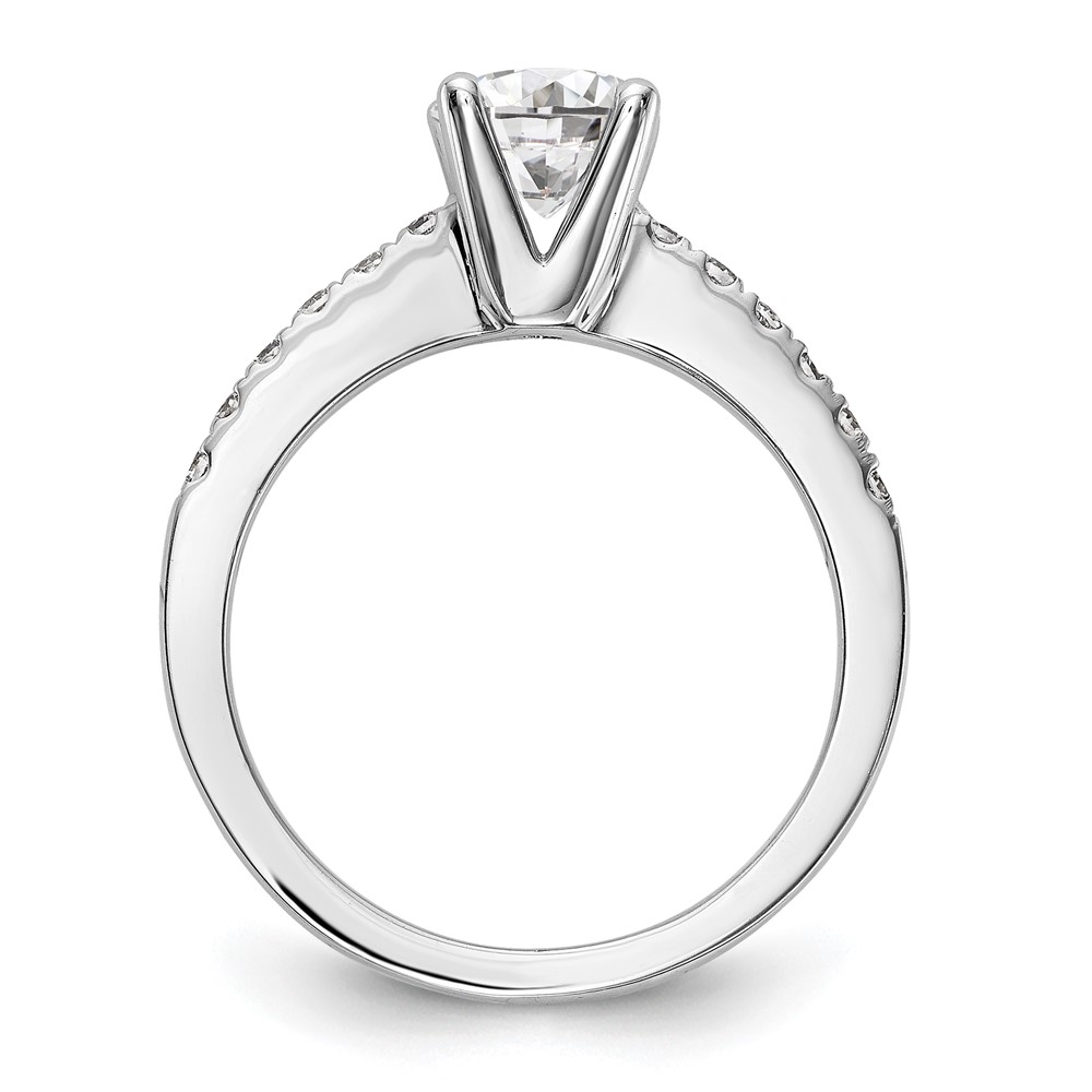 True Origin 14K White Gold 1/3 carat Lab Grown Diamond VS  D E F  Semi Mount Round Engagement Ring (RM2593E-100-WLD)