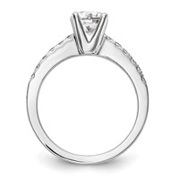 True Origin 14K White Gold 0.33 Carat Lab Grown Diamond VS+ F+ Semi-Mount Round Engagement Ring view 2