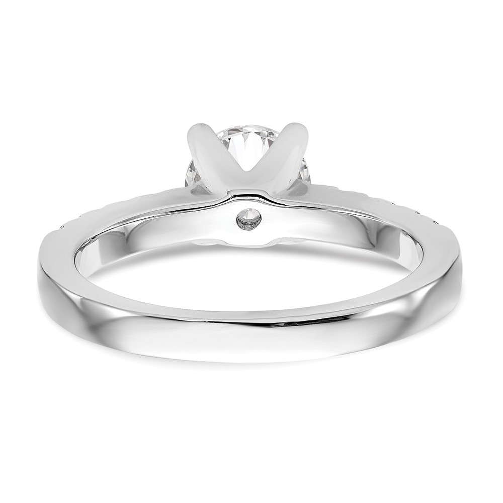 True Origin 14K White Gold 1/3 carat Lab Grown Diamond VS  D E F  Semi Mount Round Engagement Ring (RM2593E-100-WLD)