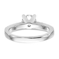 True Origin 14K White Gold 0.33 Carat Lab Grown Diamond VS+ F+ Semi-Mount Round Engagement Ring view 5